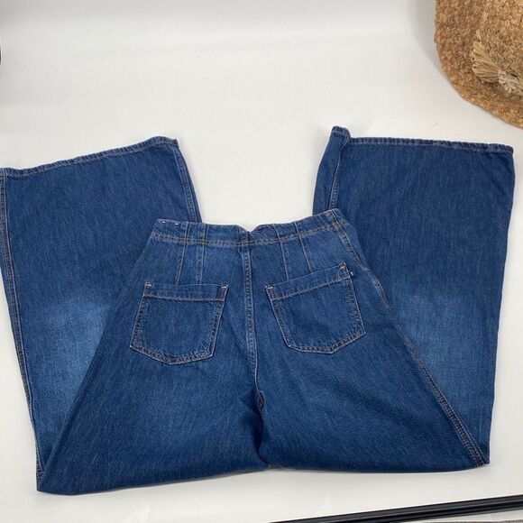 Anthropologie | Pilcro Flare Button Front High -Rise Wide Leg Flare Jeans The Up - Picture 3 of 16